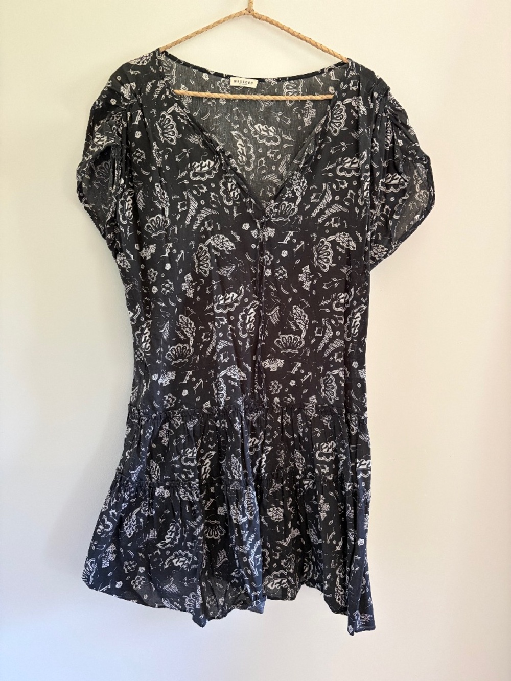 MASSCOB - DROPPED WAIST MINI DRESS - SMALL